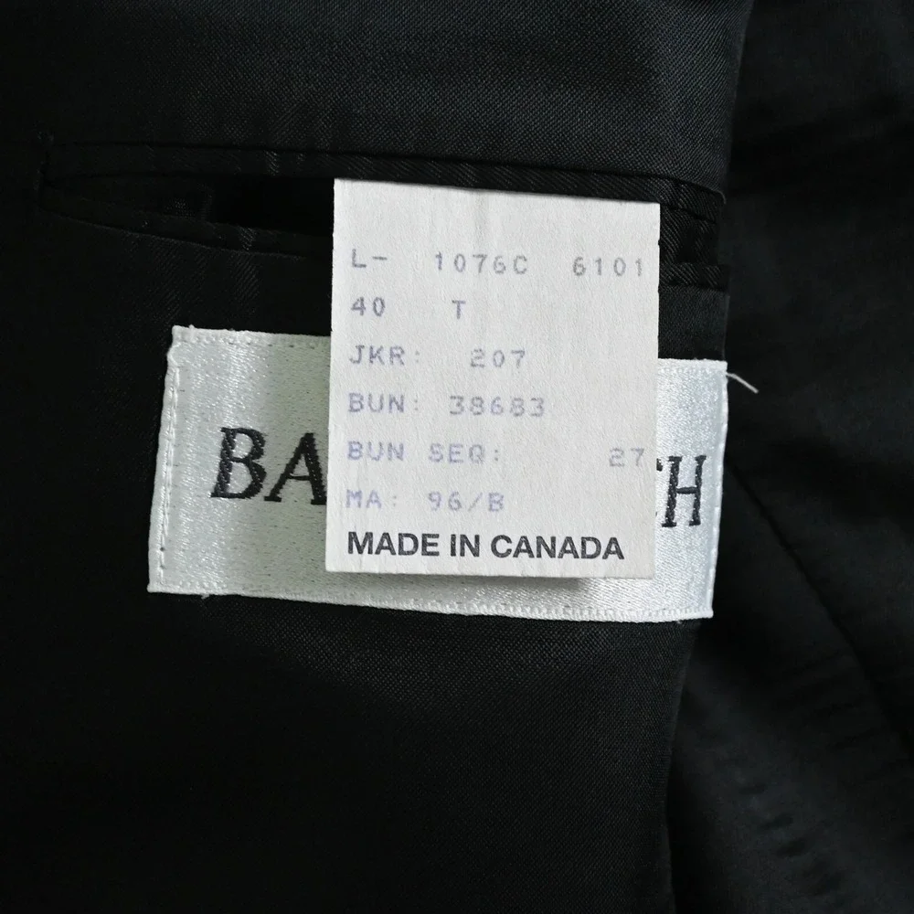 Vtg Bachrach 40L Tall Brown Windowpane Double Breasted Blazer Jacket Sport Coat‎